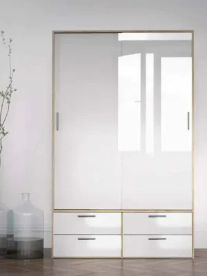 Značkový Skříň Lincoln 321 oak/bílý lesk
