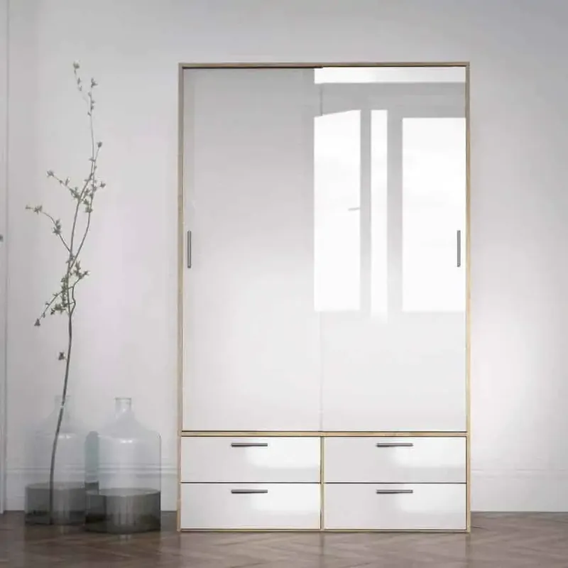 Značkový Skříň Lincoln 321 oak/bílý lesk