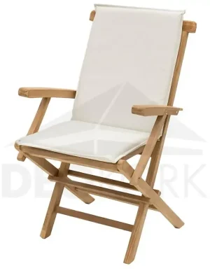 Ihned K Objednání Zahradní skládací křeslo s poduškou IVORY (teak)