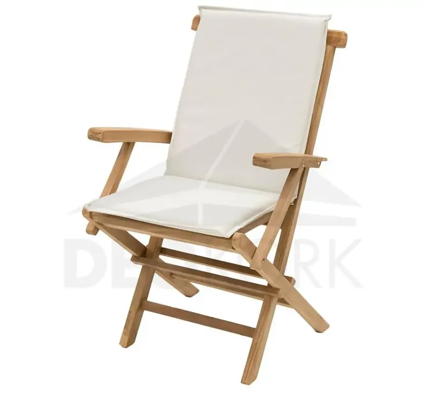 Ihned K Objednání Zahradní skládací křeslo s poduškou IVORY (teak)