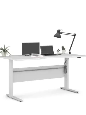 Výškově nastavitený psací stůl Office 474/448 bílá/bílá Autentický