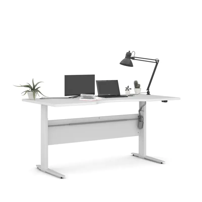Výškově nastavitený psací stůl Office 474/448 bílá/bílá Autentický
