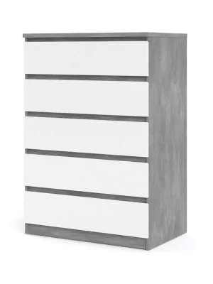 Komoda Simplicity 231 beton/bílý lesk Značkový