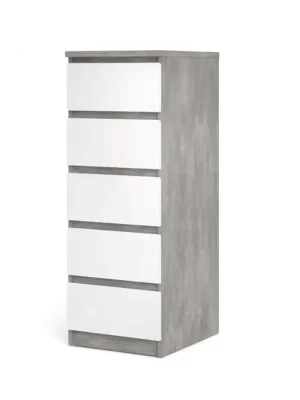 Kup Teď Komoda Simplicity 233 beton/bílý lesk