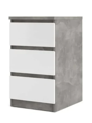 Novinka Komoda Simplicity 237 beton/bílý lesk