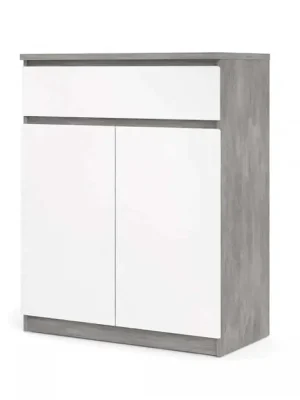 Vysoce Kvalitní Komoda Simplicity 234 beton/bílý lesk