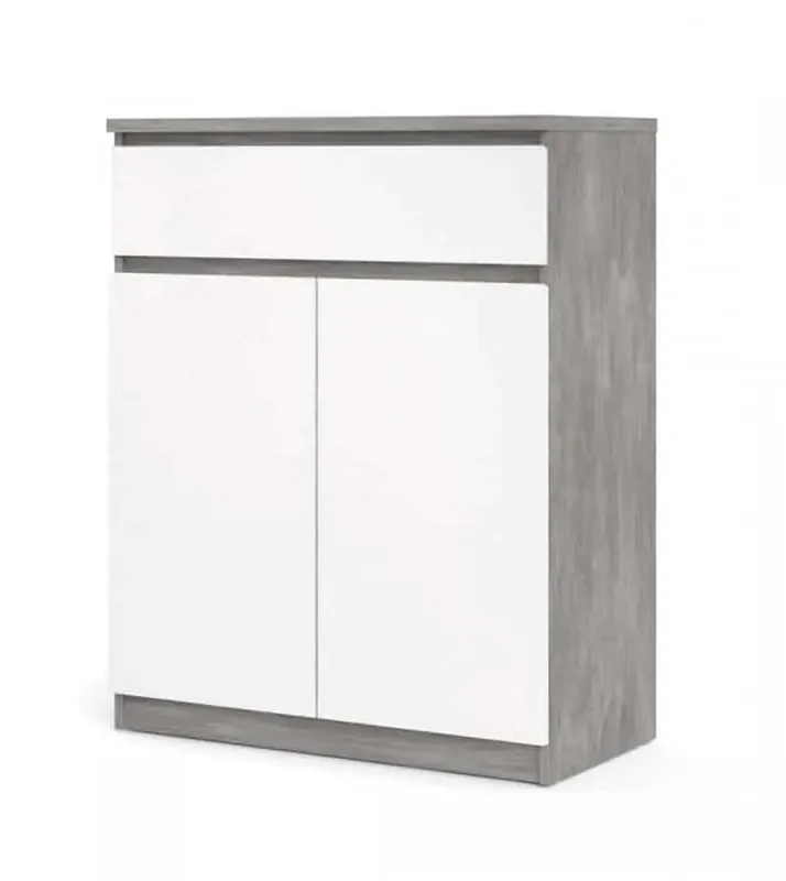 Vysoce Kvalitní Komoda Simplicity 234 beton/bílý lesk