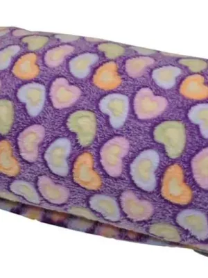 Deka mikroplyš 150x200 cm - srdce na fialové Nejlepší Cena