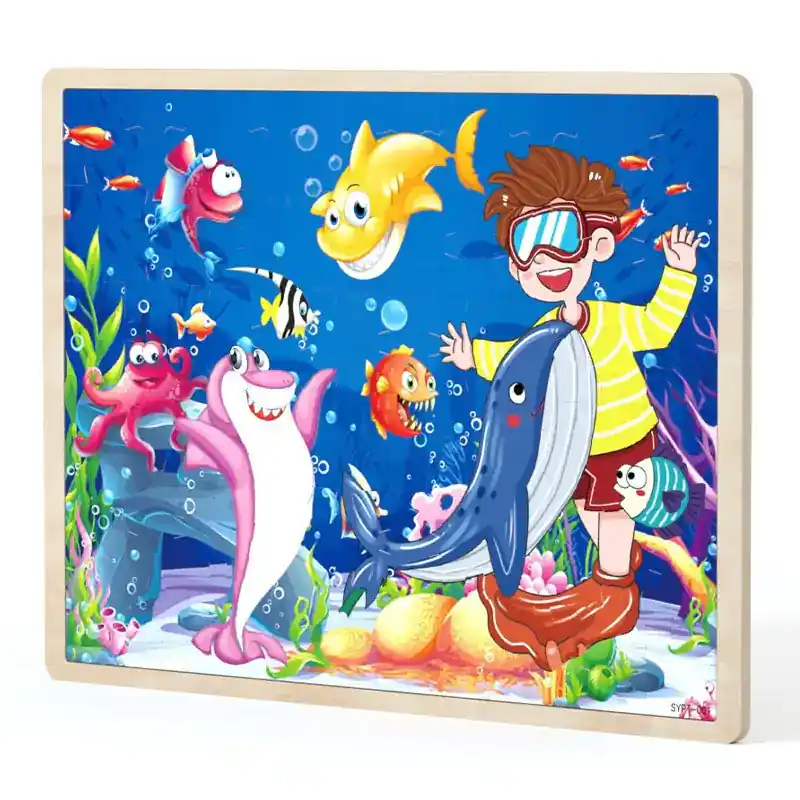 Cenový Hit Dřevěné puzzle vodní svět MHBH1181