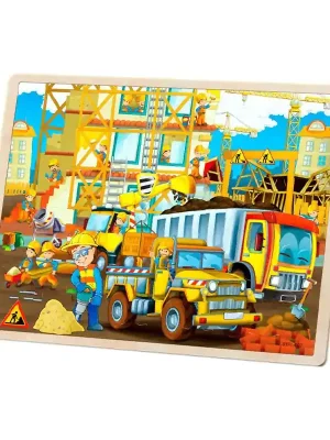 Dřevěné puzzle stavba MHBH1177 Levný