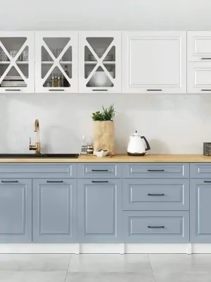 Ihned K Objednání Kuchyňská linka Tyra 260 bílá/denim MAT