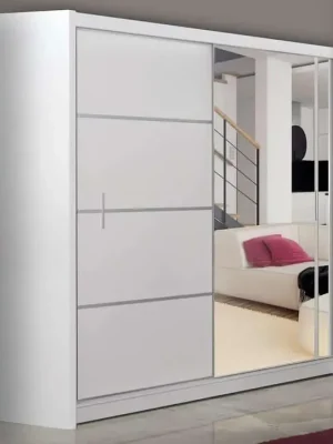 Šatní skříň SANDINO 180 bílá - II.jakost Přímo Od Výrobce