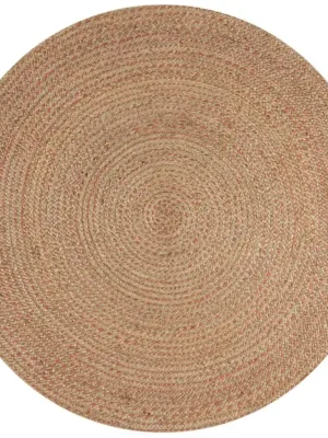 Časově Omezené Kusový koberec Capri Jute Natural/Coral kruh