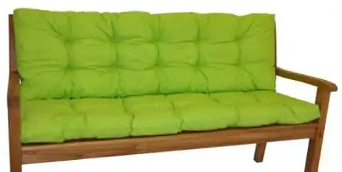 Autentický Polstr na zahradní lavičku 120 cm - světle zelený melír