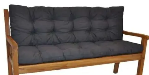 Bezpečná Platba Polstr na zahradní lavičku 120 cm - tmavě šedý melír