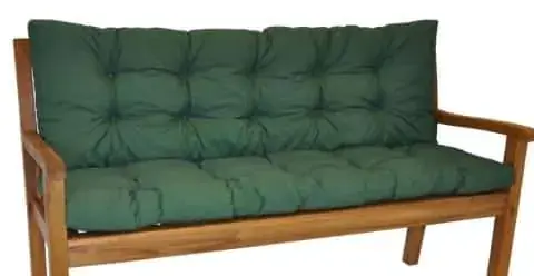 Polstr na zahradní lavičku 120 cm - tmavě zelený melír Časově Omezené