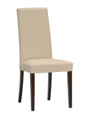 Jídelní židle Nancy - tmavě hnědá/koženka beige Nízká Cena