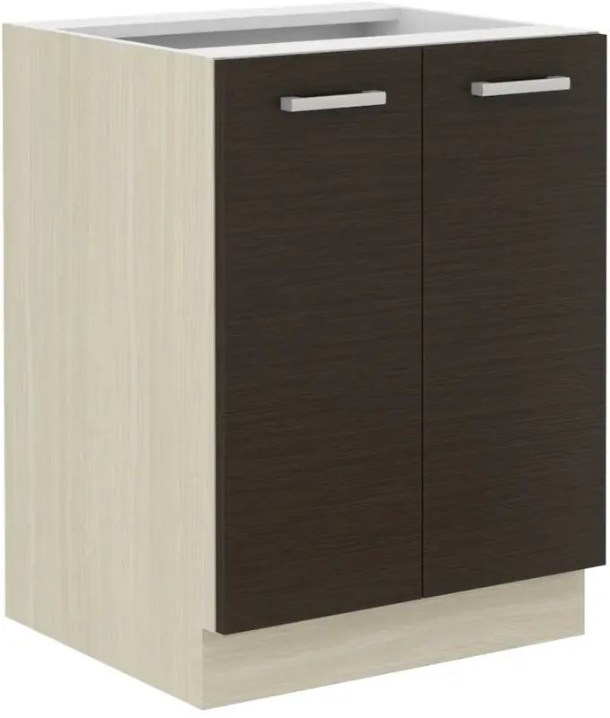 Finální Výprodej Kuchyňská skříňka Christo 60D-2F-BB dub ferrara/legno tmavé