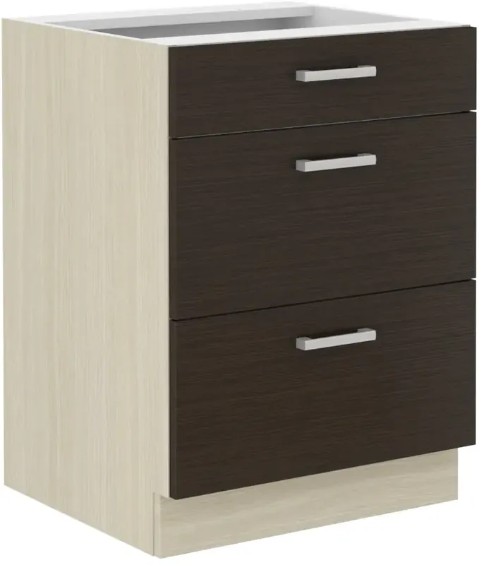 Nakupujte Hned Kuchyňská skříňka Christo 60D-3S-BB dub ferrara/legno tmavé
