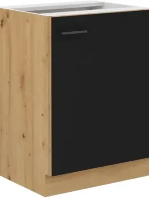 Aktuální Kuchyňská skříňka Molly 60 D 1F BB černá/dub artisan