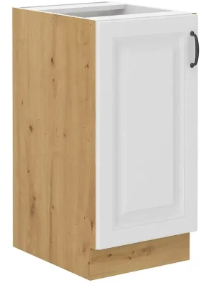 Kuchyňská skříňka Stipe 40 D 1F BB bílá/dub artisan Bezpečná Platba