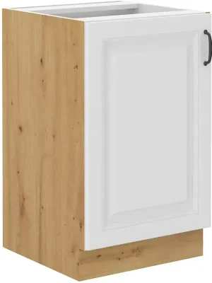 Značkový Kuchyňská skříňka Stipe 50 ZL 1F BB bílá/dub artisan