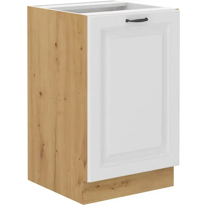 Zlevněný Kuchyňská skříňka Stipe 60 D 1F BB bílá/dub artisan