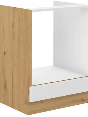 Kuchyňská skříňka Stipe 60 D GAZ BB bílá/dub artisan Sezónní Sleva
