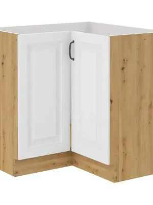 Rohová kuchyňská skříňka Stipe 90x90 ND 2F BB bílá/dub artisan Časově Omezené