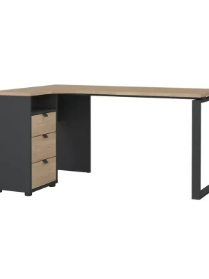Časově Omezené Psací stůl rohový Sigal 600/03, šedá/jackson hickory