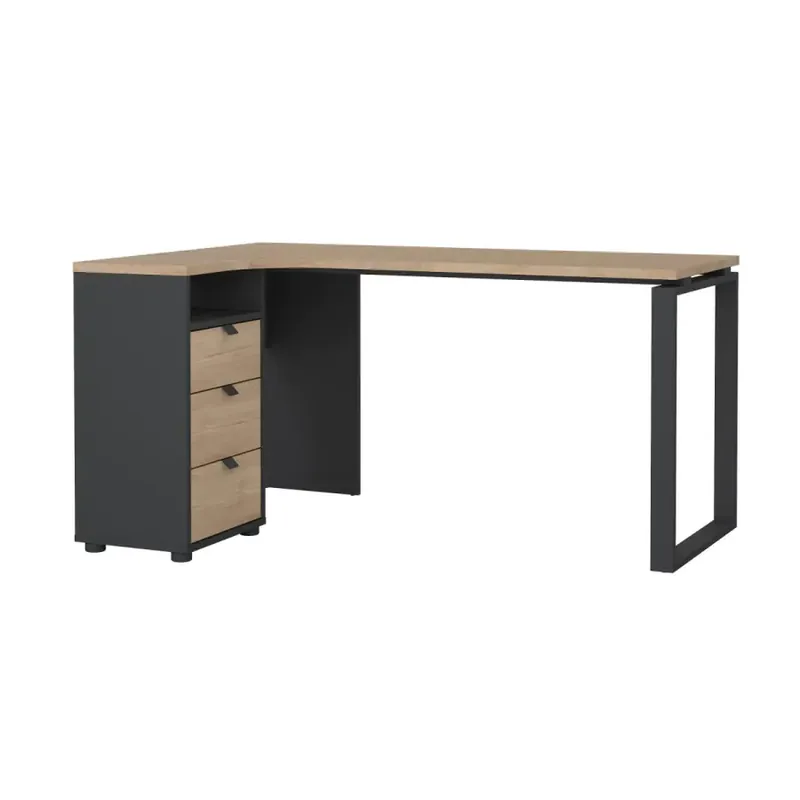 Časově Omezené Psací stůl rohový Sigal 600/03, šedá/jackson hickory