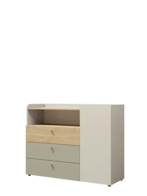 Vysoce Kvalitní Komoda Yuva R9 béžová/dub/eukalyptus
