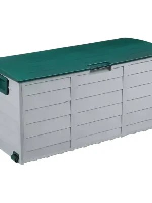 Zahradní úložný box KORTEZ, šedá/zelená Akce