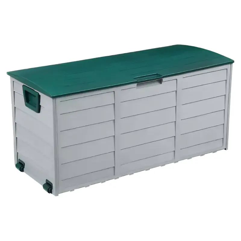 Zahradní úložný box KORTEZ, šedá/zelená Akce