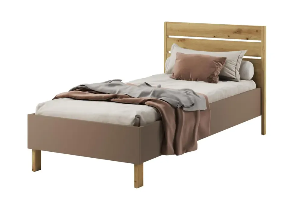 Sleva Postel s roštem 90 LIMERA barva dub artisan/lanýž