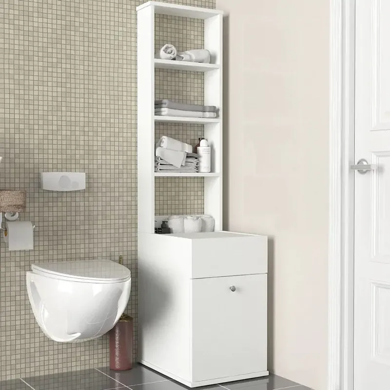 Must-Have Koupelnová skříňka s regálem LINDEN - bílá