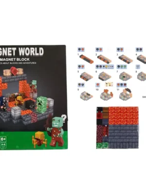 Magnetická stavebnice Minecraft Danger svítící MSTB2224 Jen Po Omezenou Doba