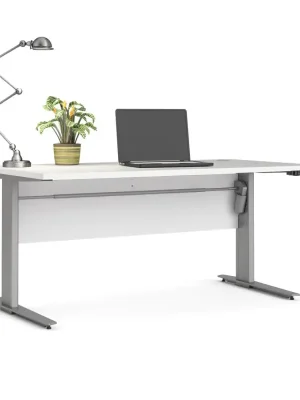 Výškově nastavitelný stůl Office 80400/318 - bílá/silver Výprodej
