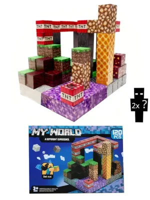 Magnetická stavebnice Minecraft TNT Amethyst Lava MSTB2349 Bezpečná Platba